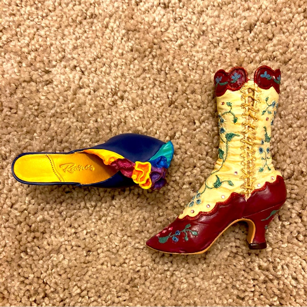 JUST THE RIGHT SHOE | Lot Of 2 | Miniature Shoes | Rio 25080, Opera Boot 25005
